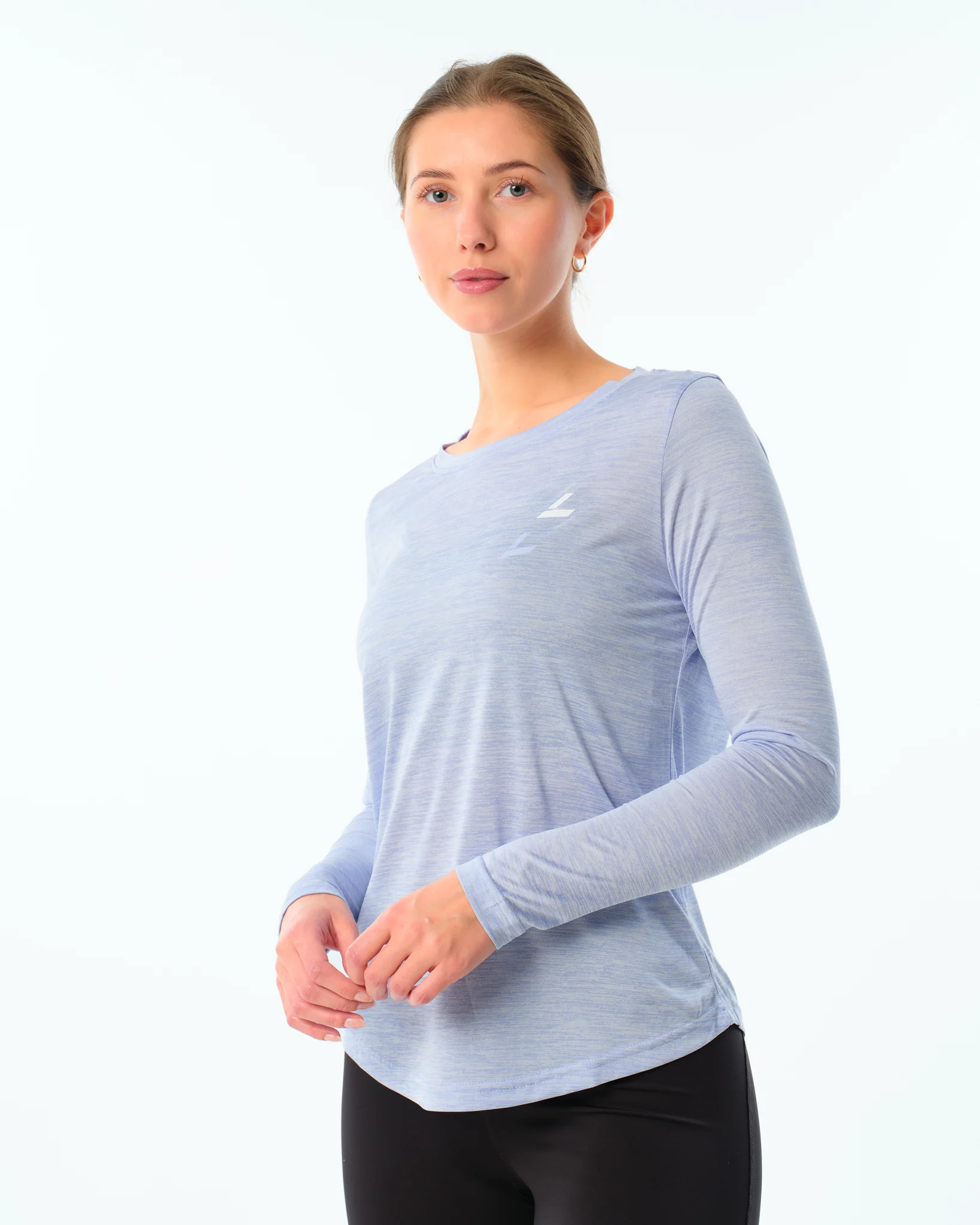LEVITY Essential Marl Long Sleeve Blue Hydrangea Marl