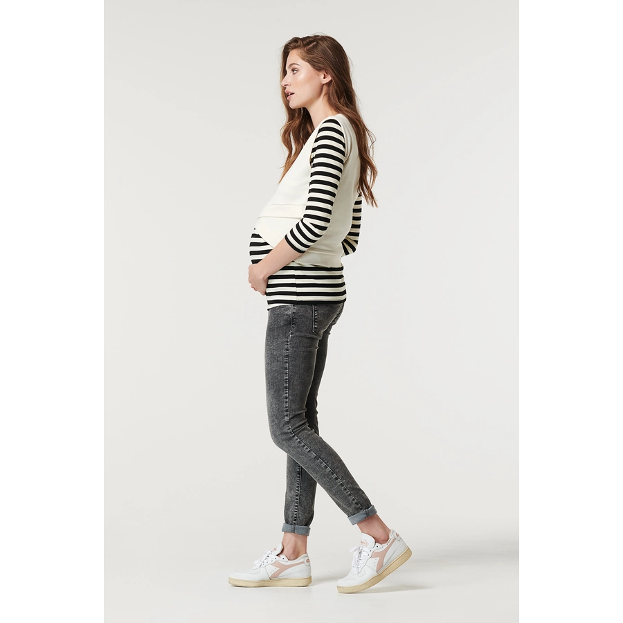 SUPERMOM Top Crop Turtledove