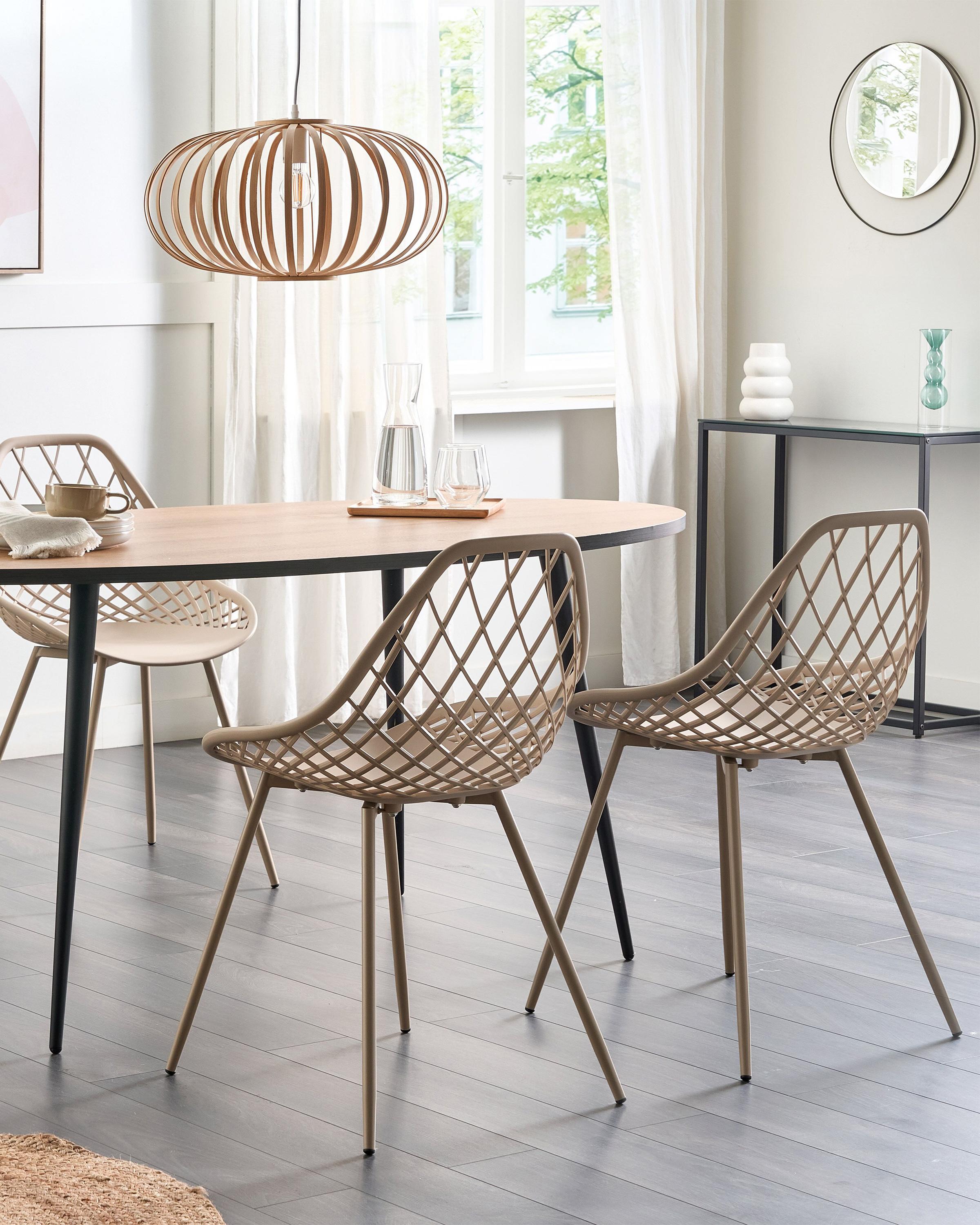 Set van 2 eetkamerstoelen CANTON II Beige