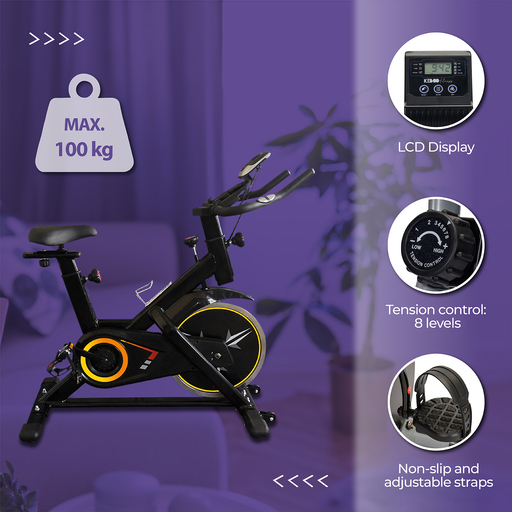 Bicicleta ergométrica Keboo Série 900 com volante de 18 kg