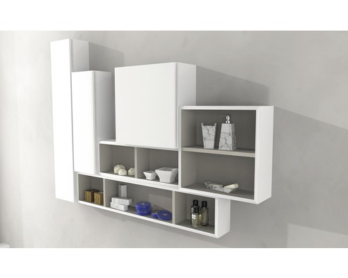 Wandplank 60x20 cm wit hoogglans