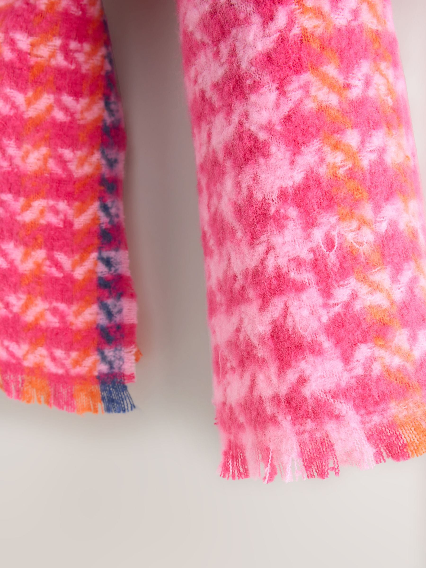 Pink Dogstooth - Halfzware sjaal