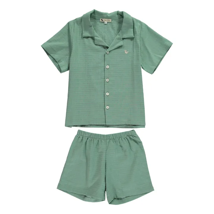 Risu Risu Pyjashort Rieur Coton Bio | Vert