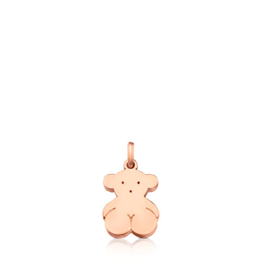 Pingente de urso médio com banho de ouro rosa 18k sobre prata - Sweet Dolls