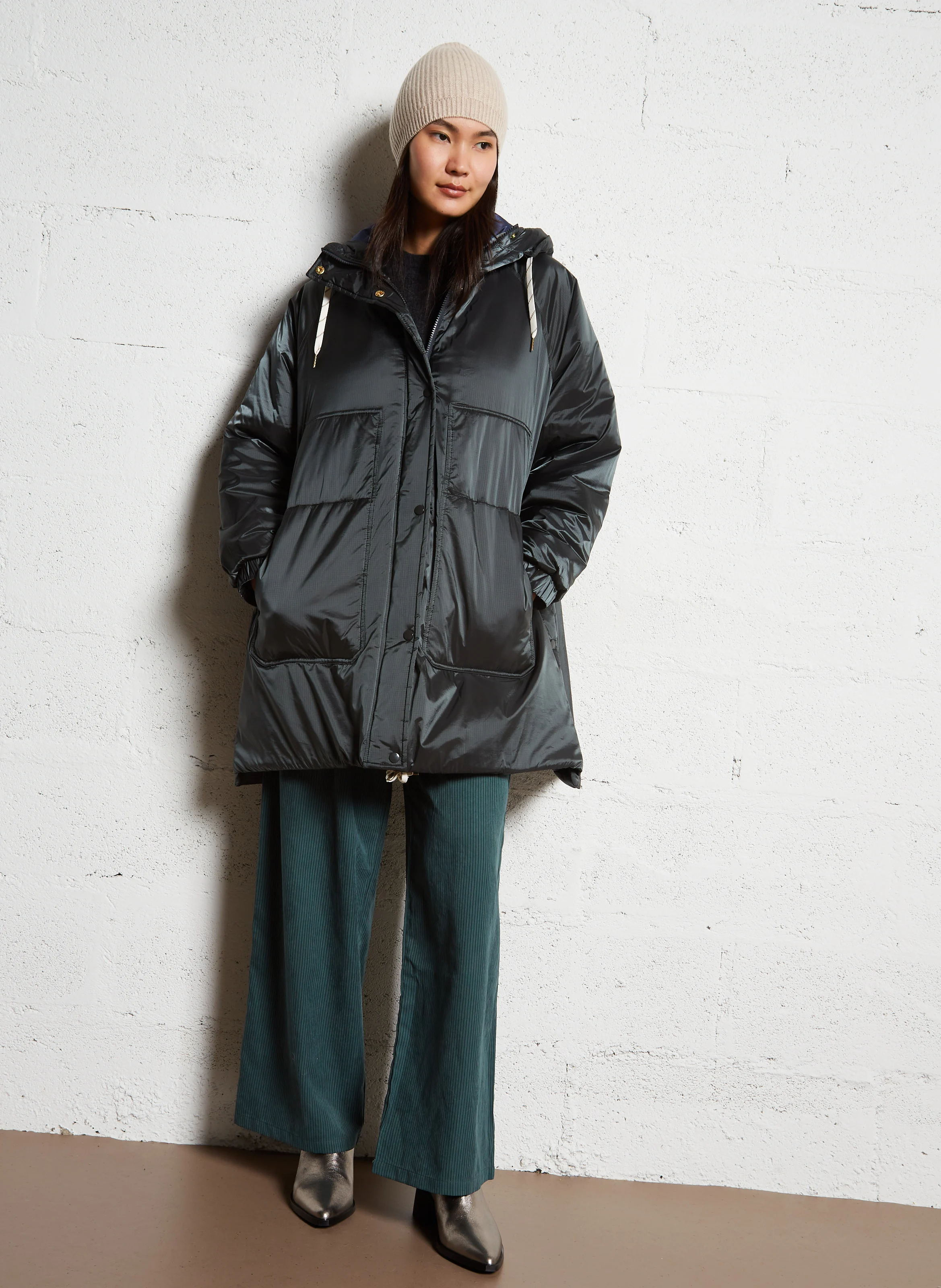 MARGOT - Doudoune col montant | Gris