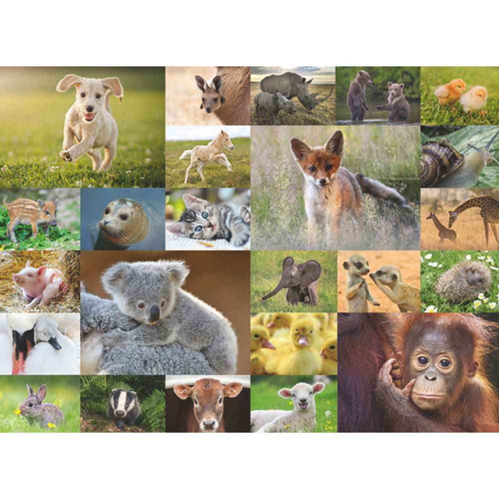 Ravensburger XXL puzzel schattige babydieren - 200 stukjes