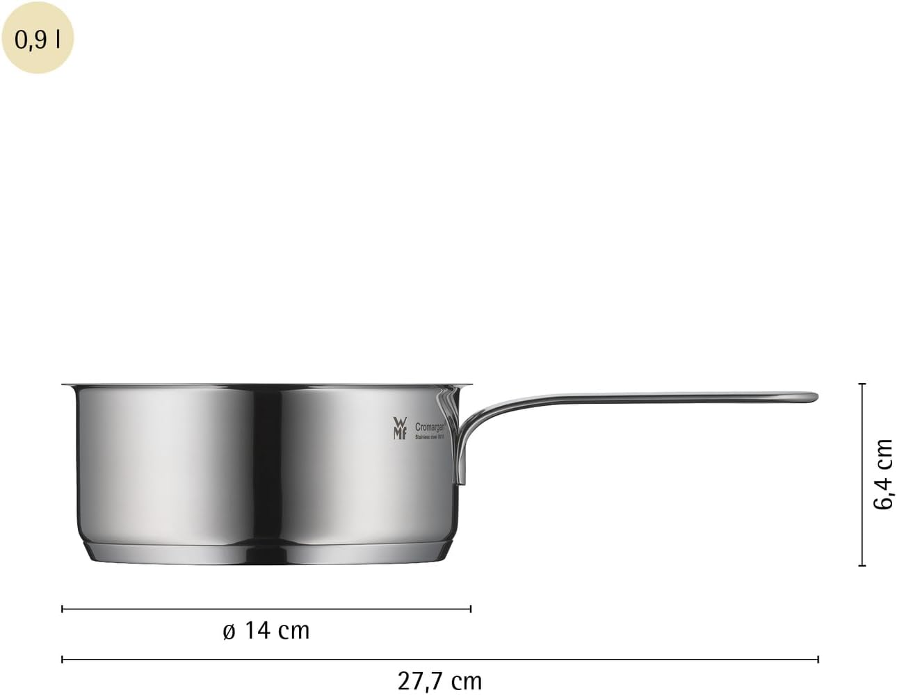 WMF Mini Topfset Induktion klein 5-teilig, Kochtopf Set mit Metalldeckel, Cromargan Edelstahl, Töpfe Set stapelbar, ideal für kleine Portionen