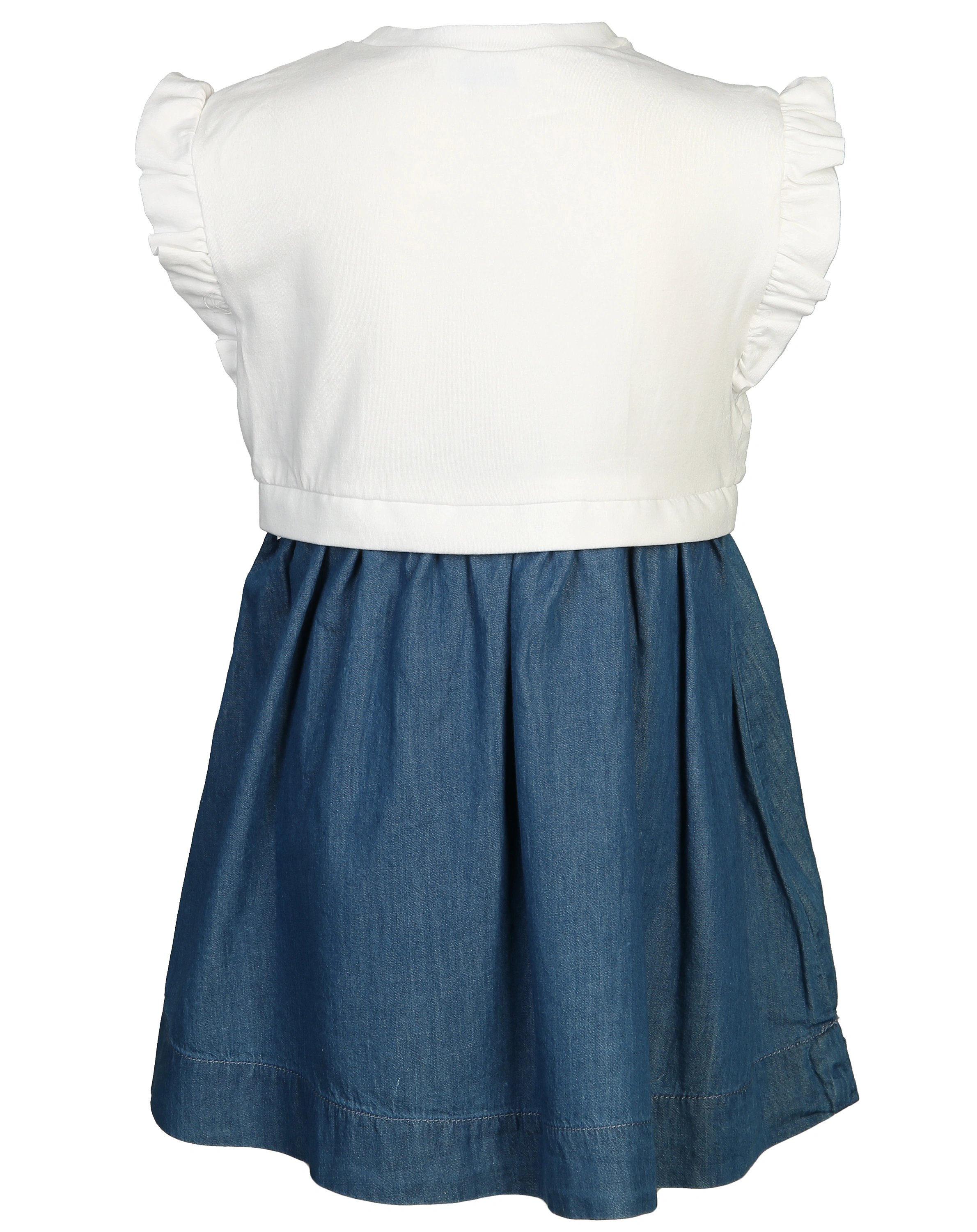 Kurzarmkleid MARGARITA in weiß/blau