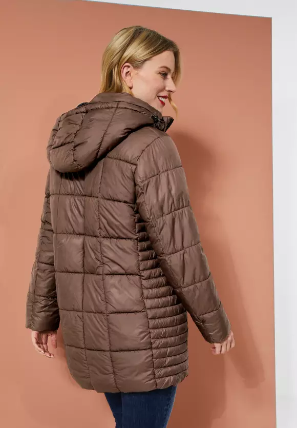 Gesteppte Jacke mit Zipper - cocoa brown