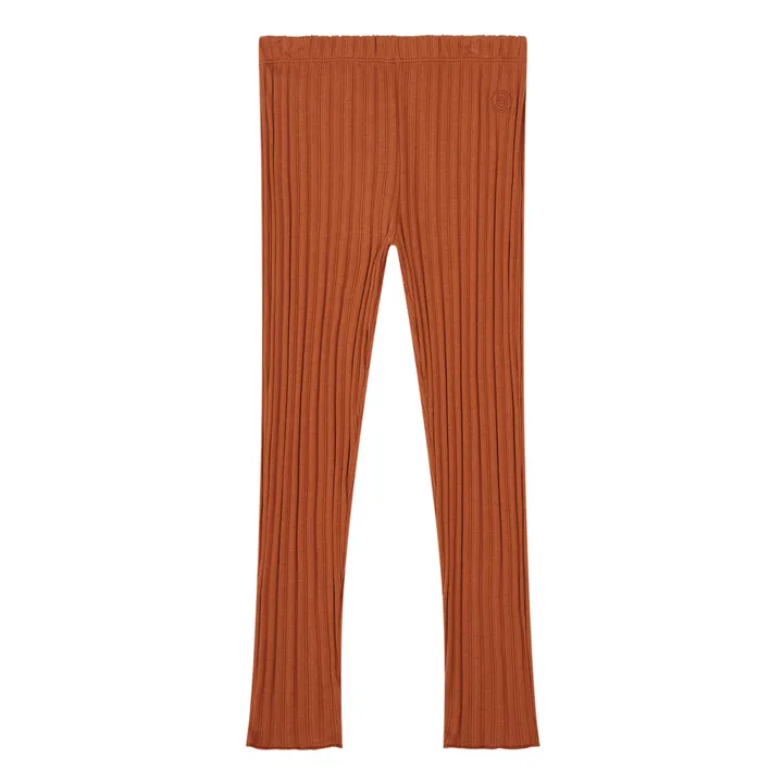 SMALLABLE BASICS Pantalon Leggings Fille Rib  | Noisette