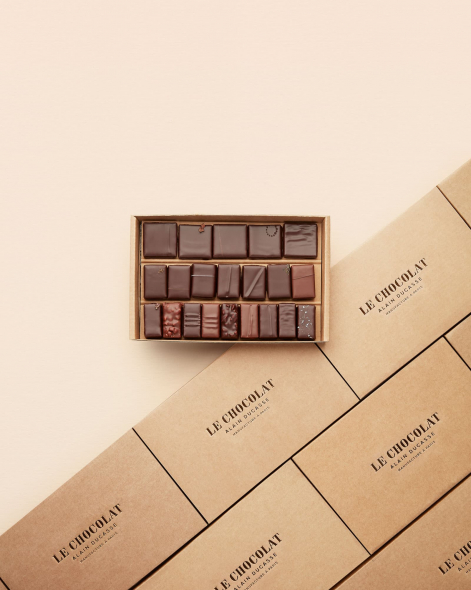 Coffret Ganaches & Pralinés à l'Ancienne 21 pièces | Le Chocolat Alain Ducasse 170g