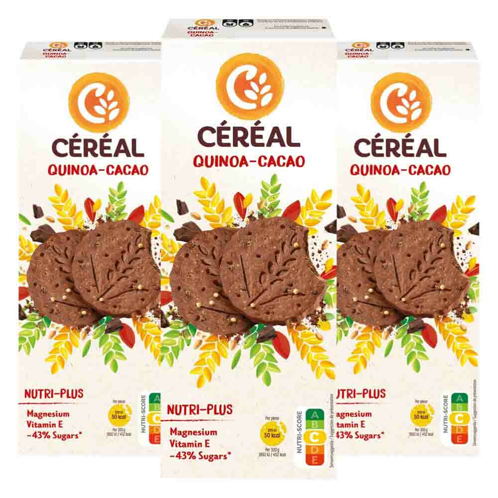 3x Céréal Koekjes Quinoa Cacao132 gr