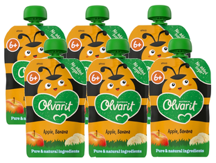 Olvarit 6M  Appel Banaan Knijpfruit 100GR