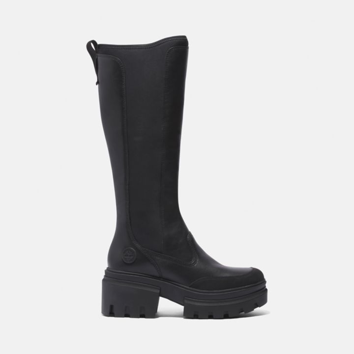 Bota Everleigh de cano alto feminina na cor preta.