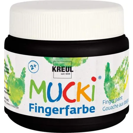 MUCKI Fingerfarbe, schwarz, 150 ml