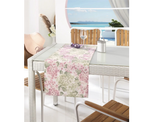 Tafelloper Hortensia roos 40x140 cm