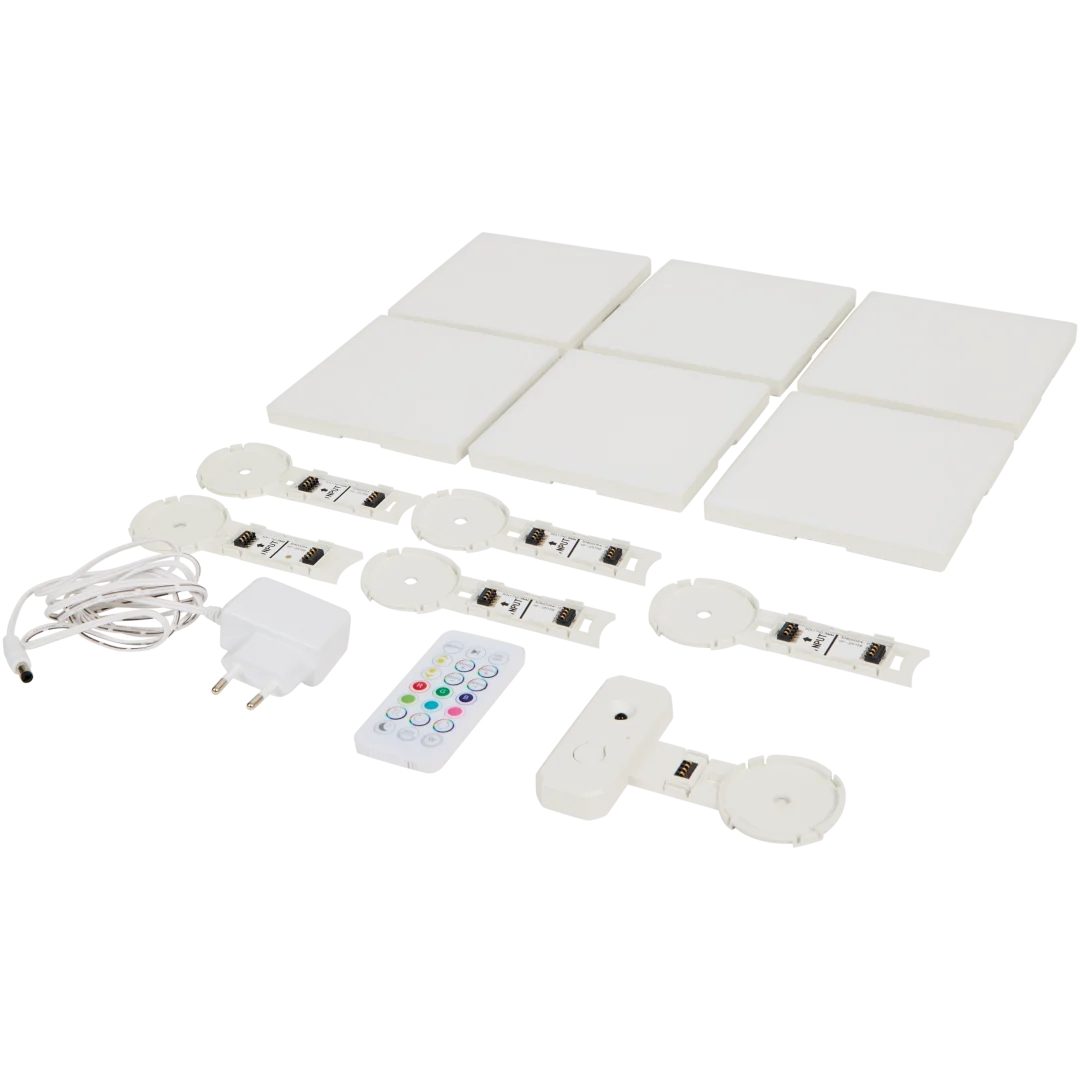 LSC Smart Connect slimme ledpanelen 6 stuks | 12 x 12 cm per stuk