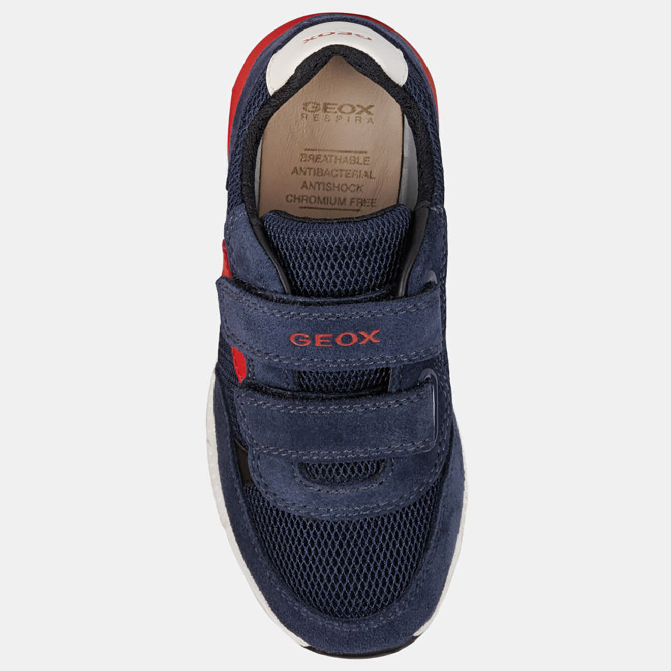 Geox Sneakers en Cuir & Textile Alben bleu/rouge