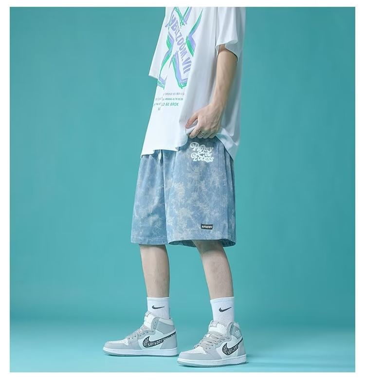 farrahces - Shorts met trekkoord en letters