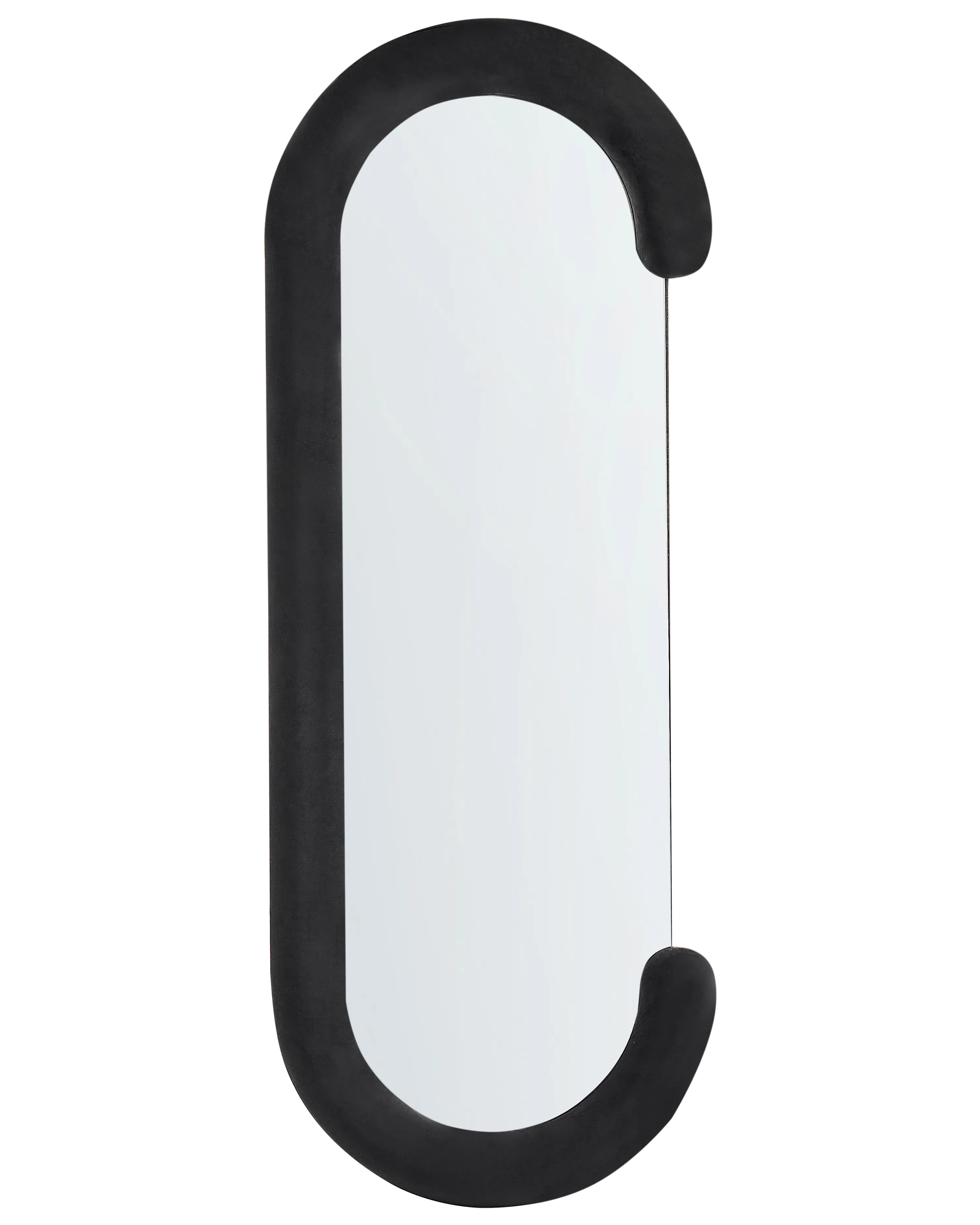 Wandspiegel LOCHES 54 cm 158 cm Fluweel Zwart