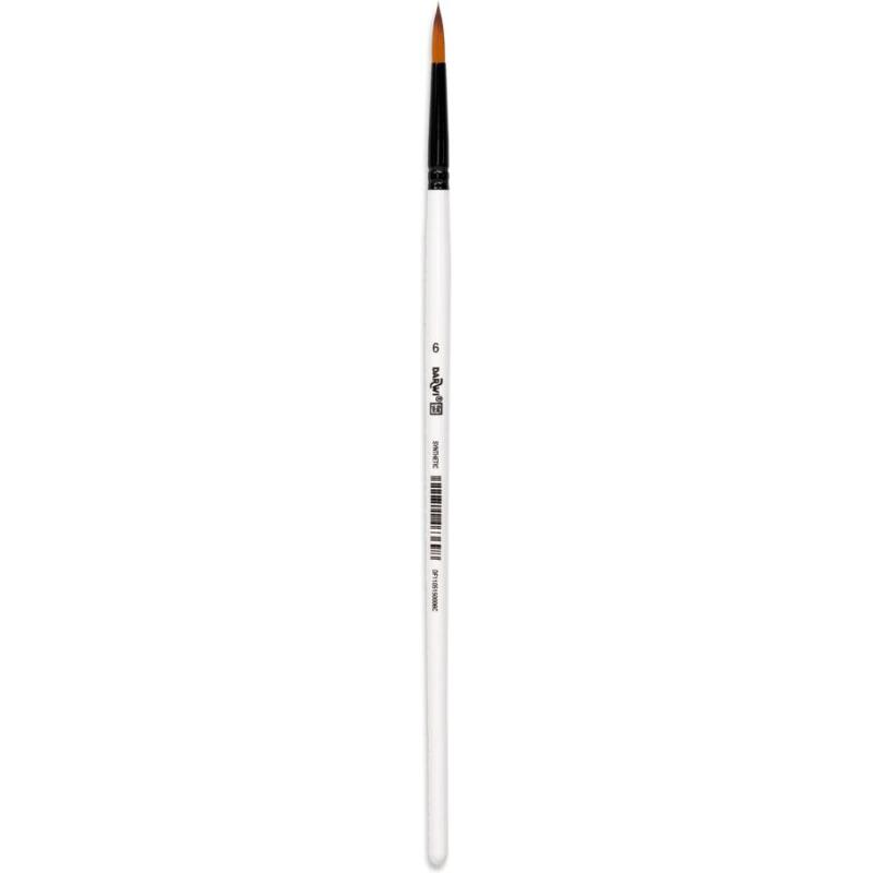 Darwi For You pinceau rond 3,9 mm taille 6 - Blanc
