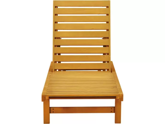 Lot de 2 bains de soleil en bois 