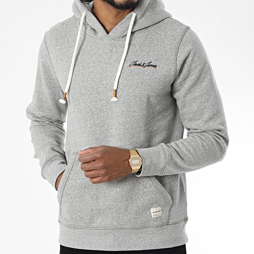 Sweat Capuche Tons Gris Chiné