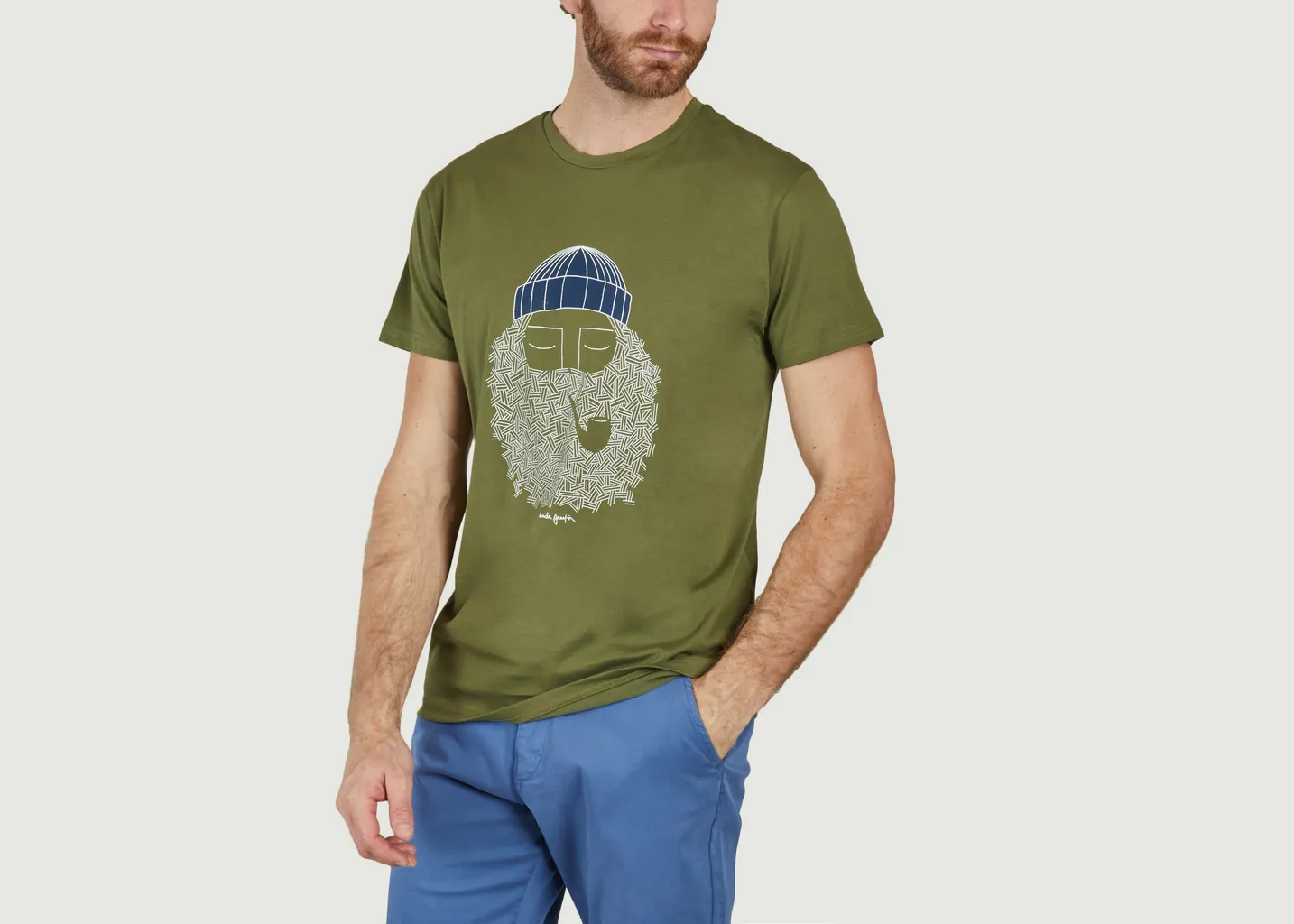 T-shirt Smoking Pipe Bask in the Sun