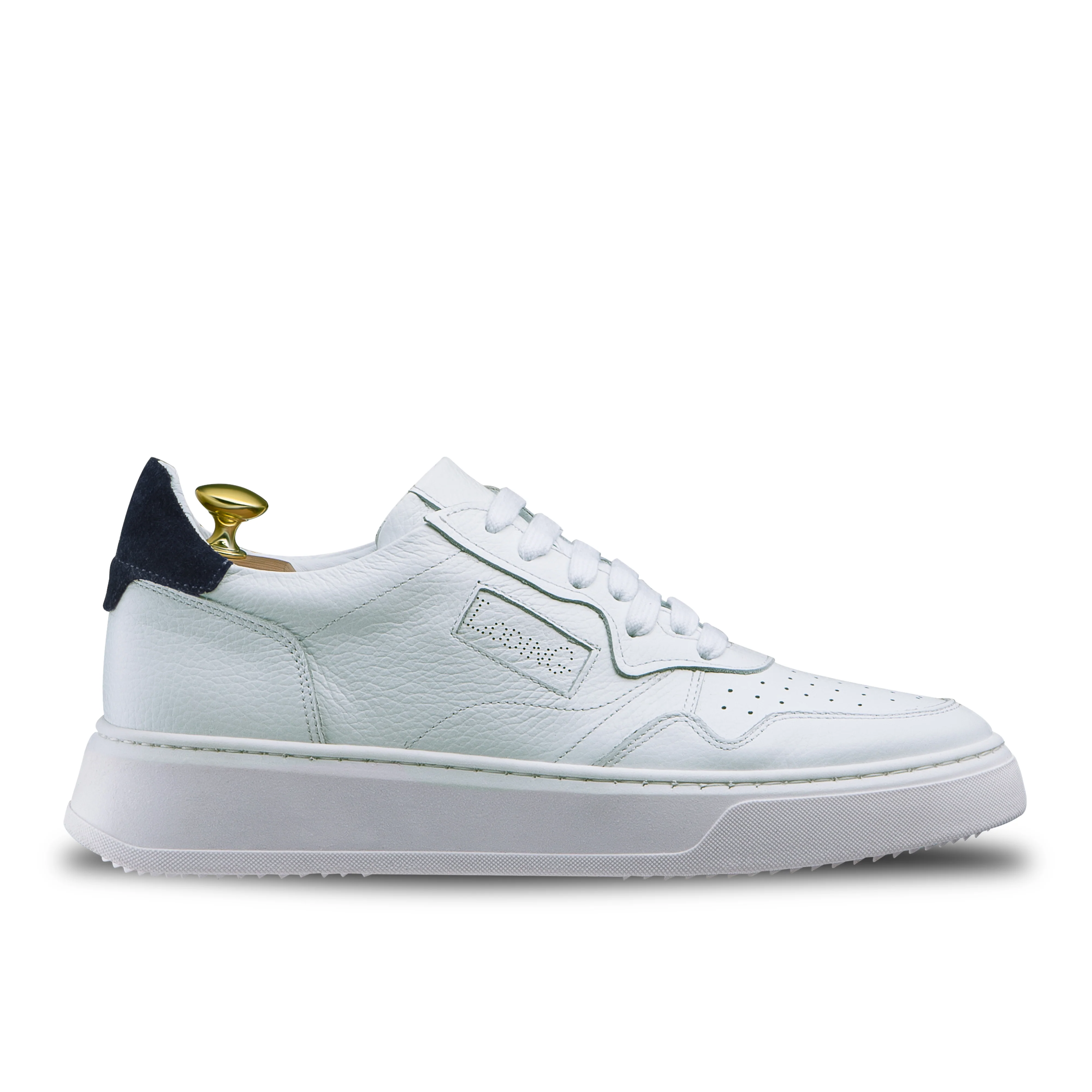 Sneakers Lioni 717 grainé blanc/marine