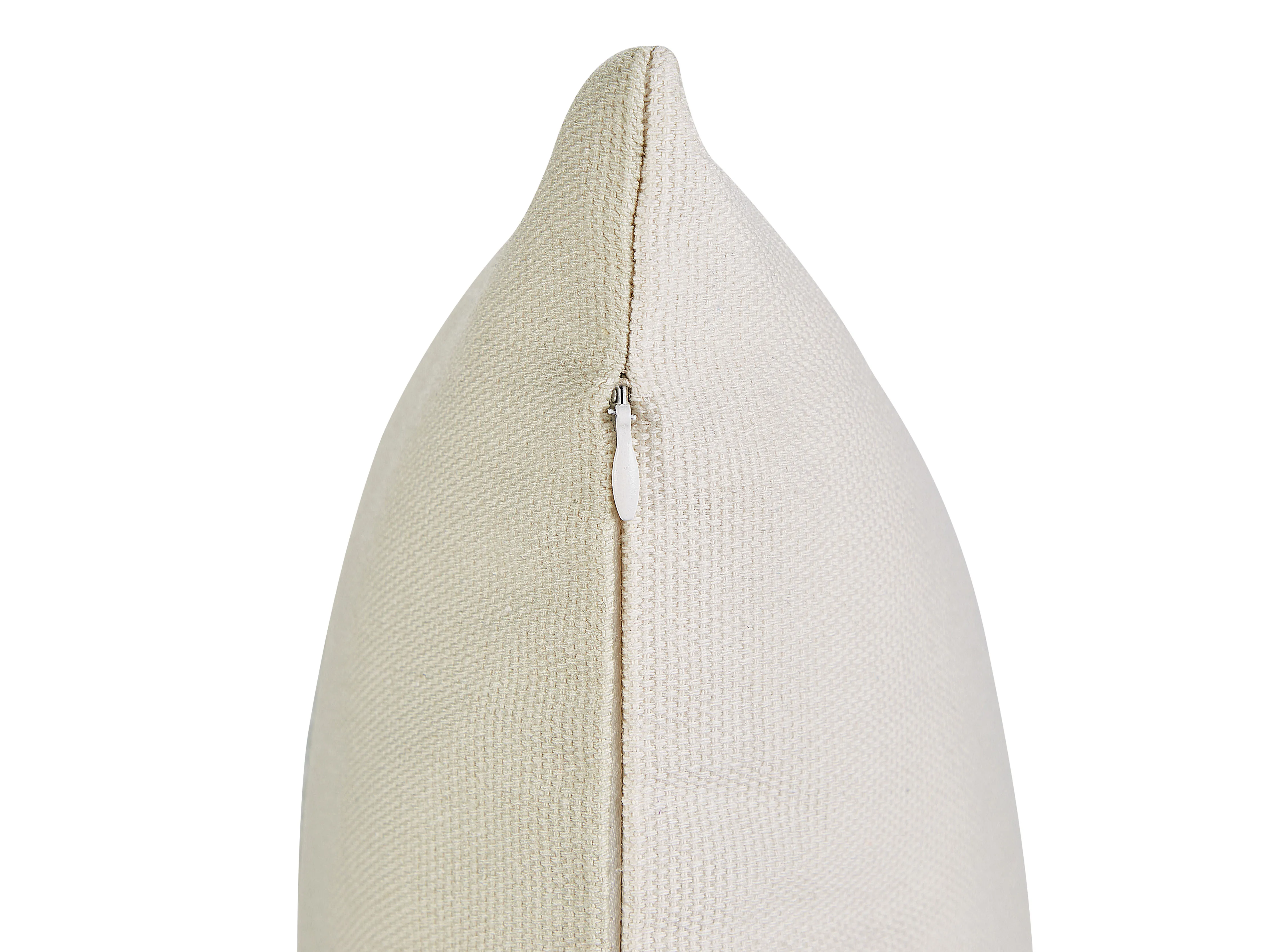 Set van 2 sierkussens DAVALLIA 45 x 45 cm Groen bladpatroon