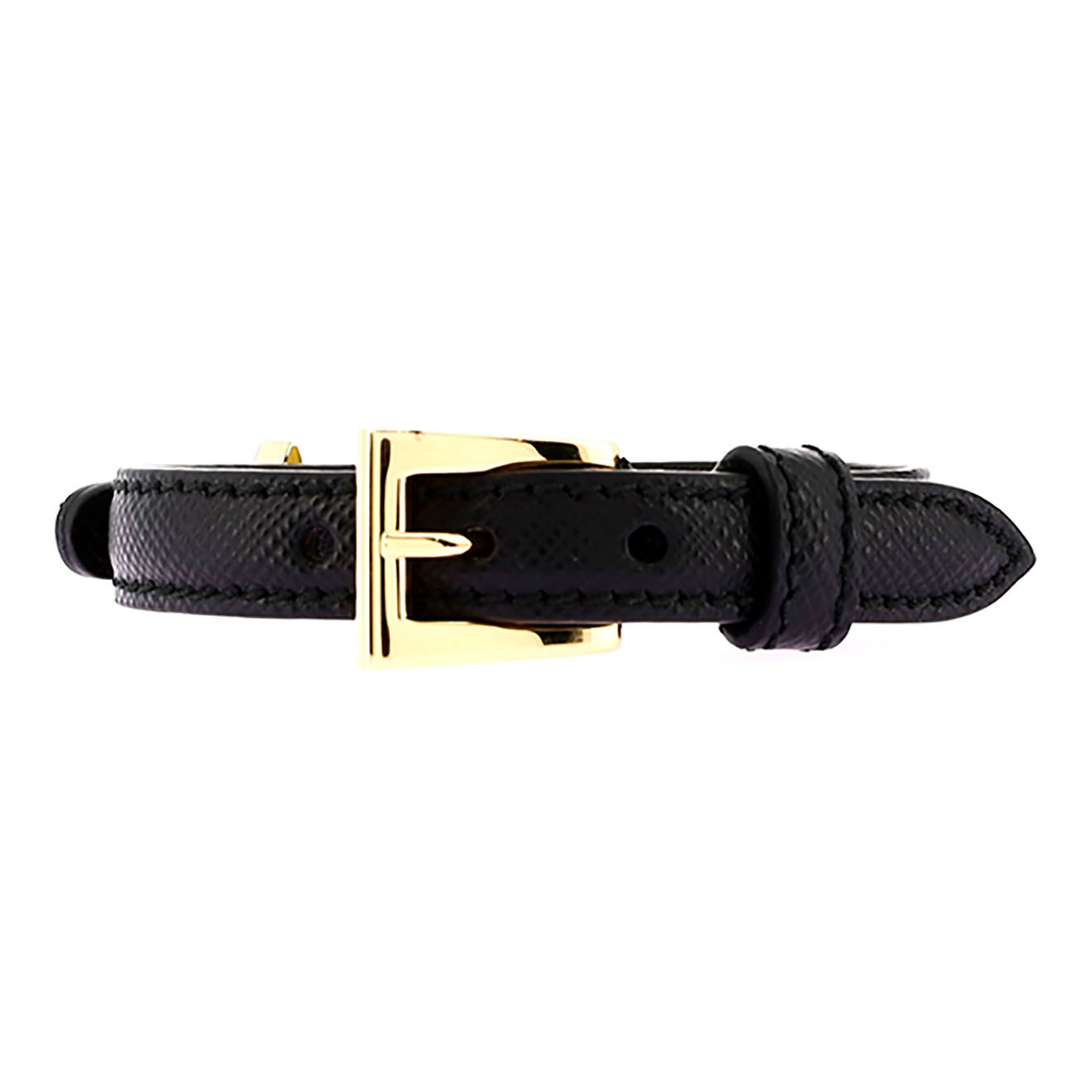 Prada Bracelet en Cuir Saffiano noir - Neuf avec étiquette