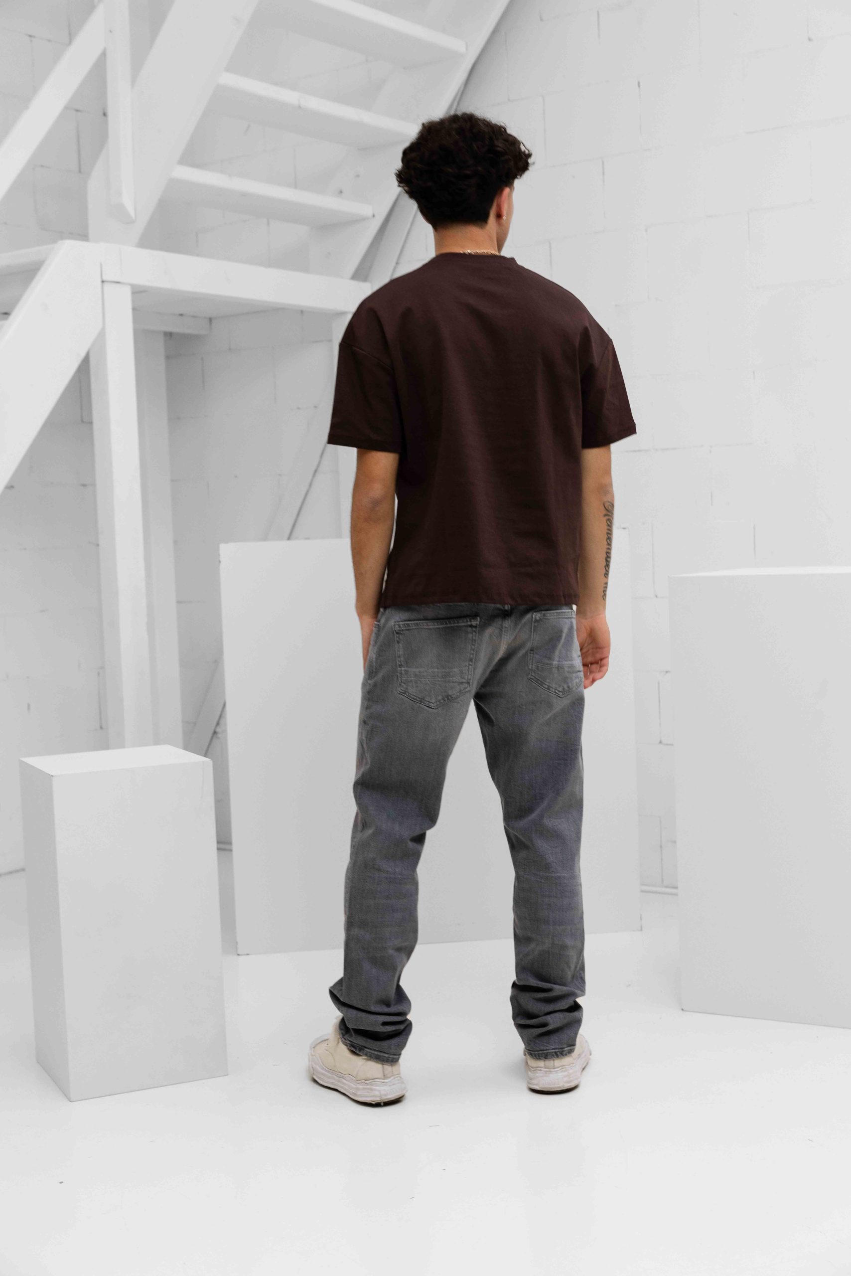 Richesse Matt Essential T-Shirt Heren Donkerbruin