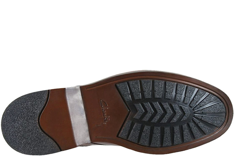 CLARKS ALDWIN CAP G HERRESTØVLE I BRUNT GLAT SKIND