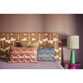 Lampenkap Theo-Bert Pot cilinder beige roze Ø 23 cm