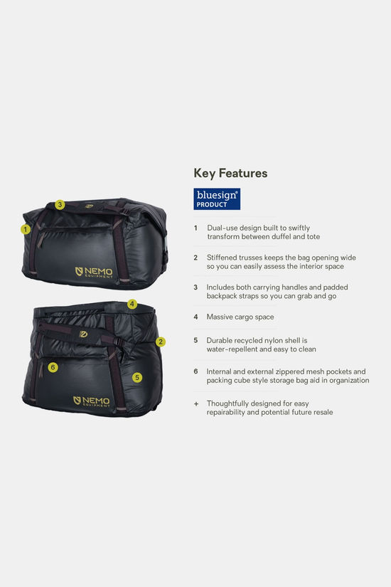 Nemo Nemo Double Haul Convertible Duffel 70L