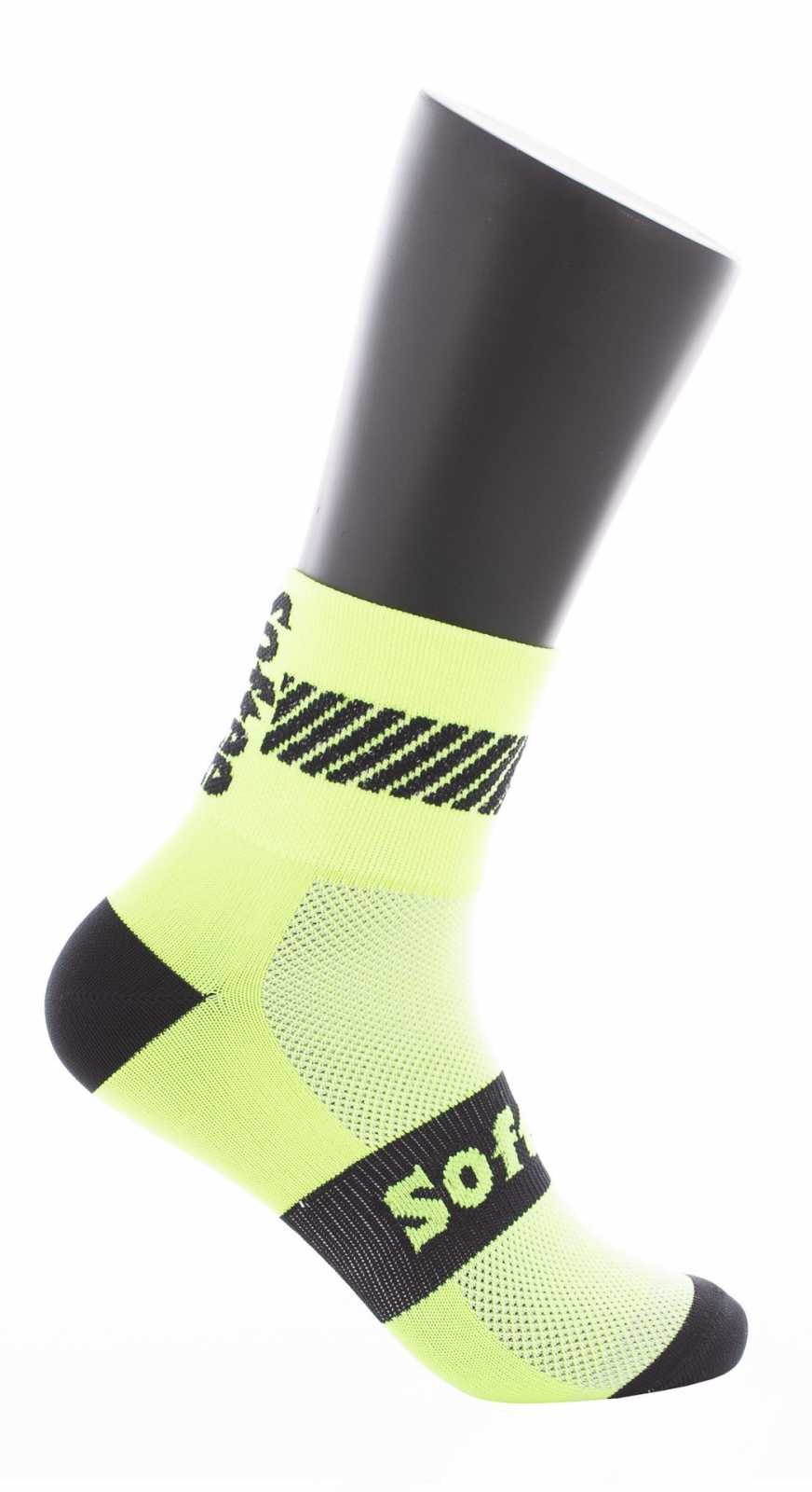 Meias Softee Walk até o joelho, amarelo fluorescente