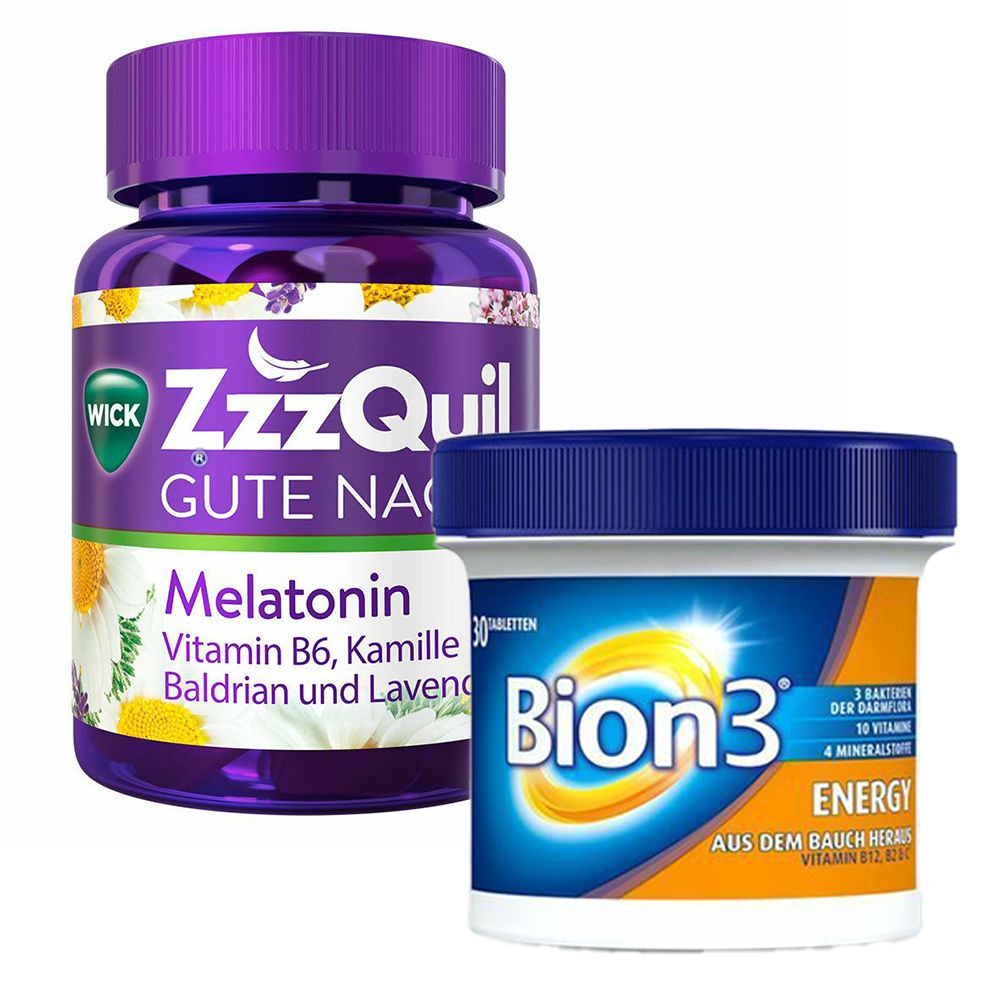 WICK ZzzQuil Gute Nacht mit Melatonin + Bion® 3 Energy