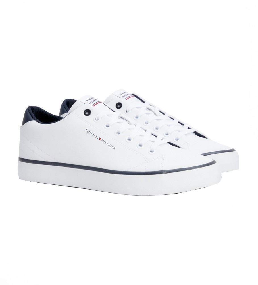 Tênis Tommy Hilfiger Hi Vulc Core em couro, branco