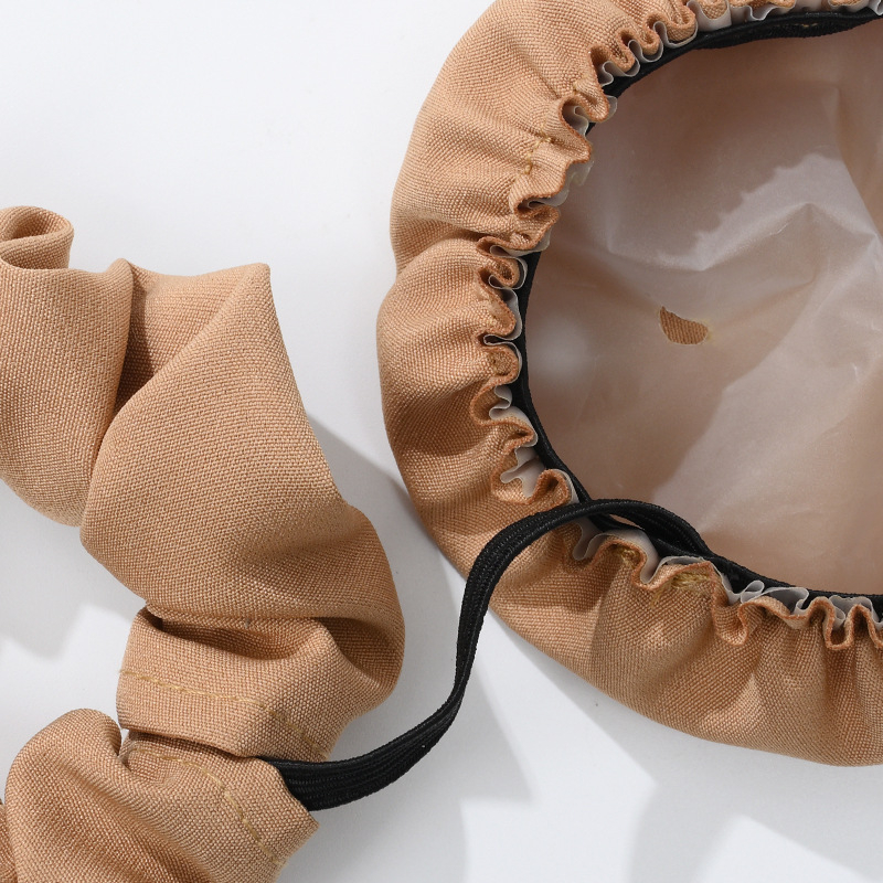 2in1 Anti-K.o. Tropfen Scrunchie Haargummi mit Getränke Becher Abdeckung für Festival / OpenAir / Partys - Braun