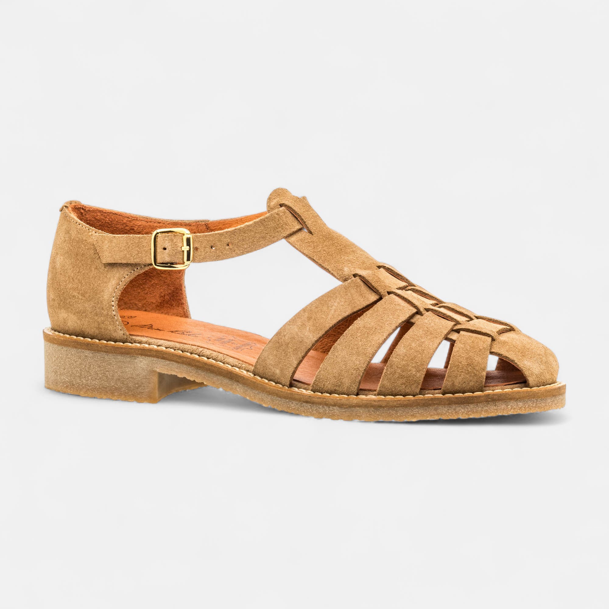 Babies Femme en cuir beige
