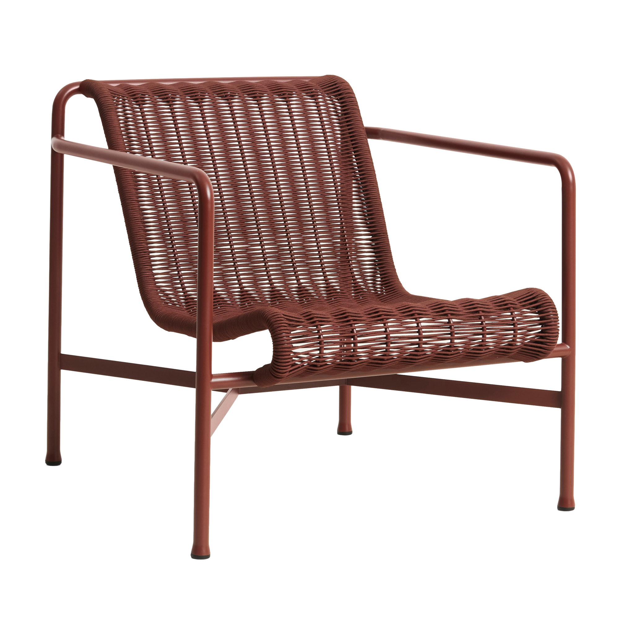 Loungestoel Palissade Cord laag rood