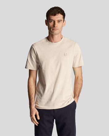 Lyle and Scott T-shirt Plain Ecru TS400TON-W870 kopen