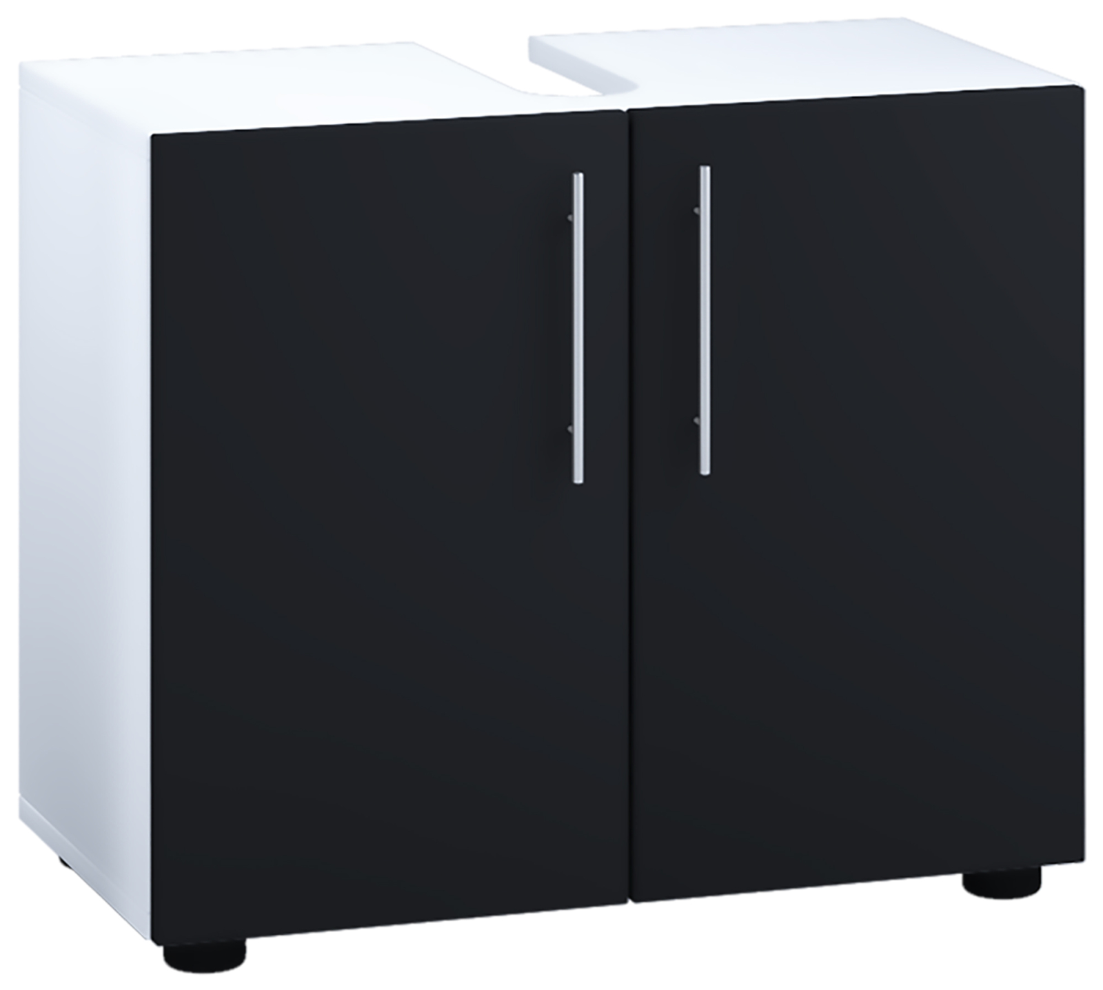 Unterschrank FLANDU II - schwarz-weiß - 60 cm