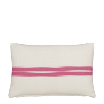 Sierkussen streep roze - l55xb35xh10cm