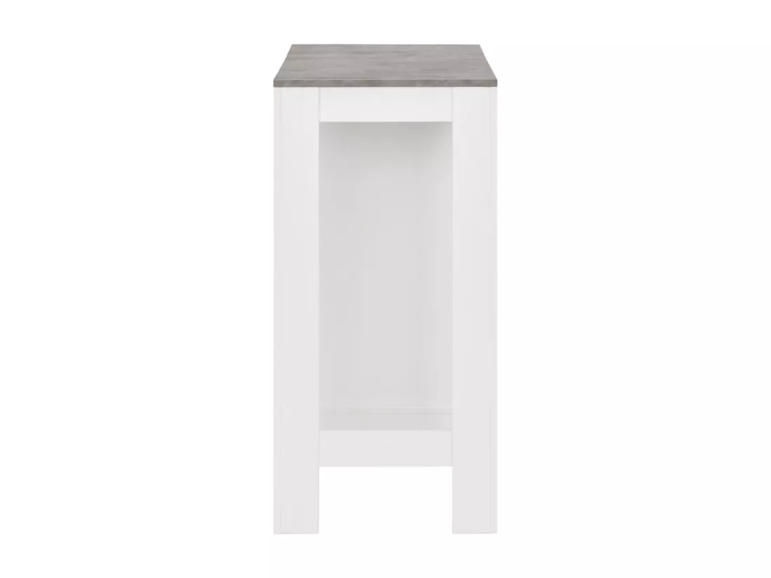Table de bar avec étagère Blanc 110x50x103 cm
