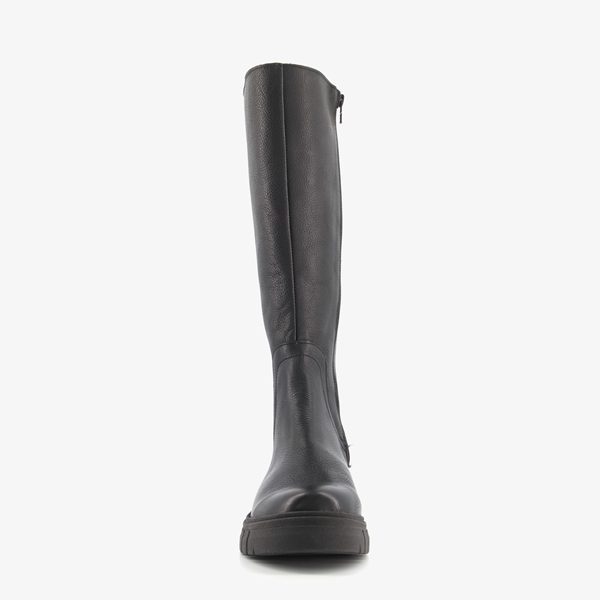 Hush Puppies hoge leren dames laarzen zwart