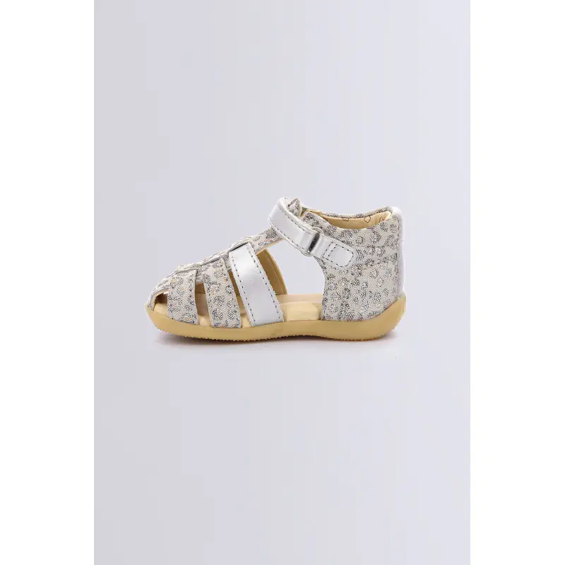 Bigflo Beige leopard SANDALES Cuir Fille