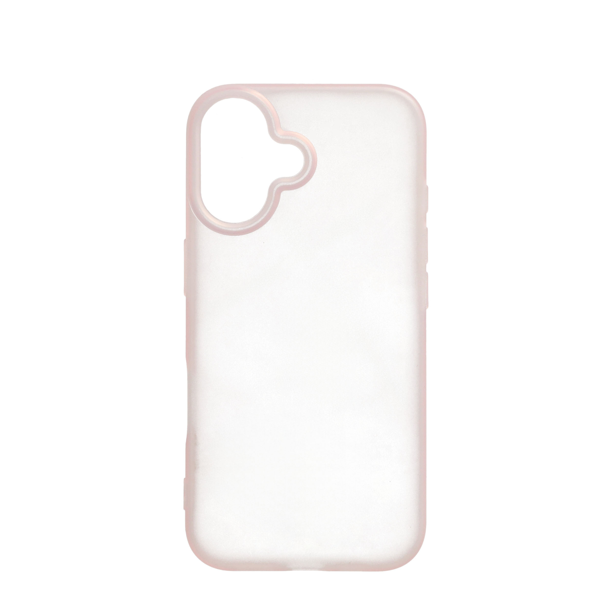 iPhone 16 Gummi Case Hülle Ultra Thin - Rosa / Transparent (Matt)
