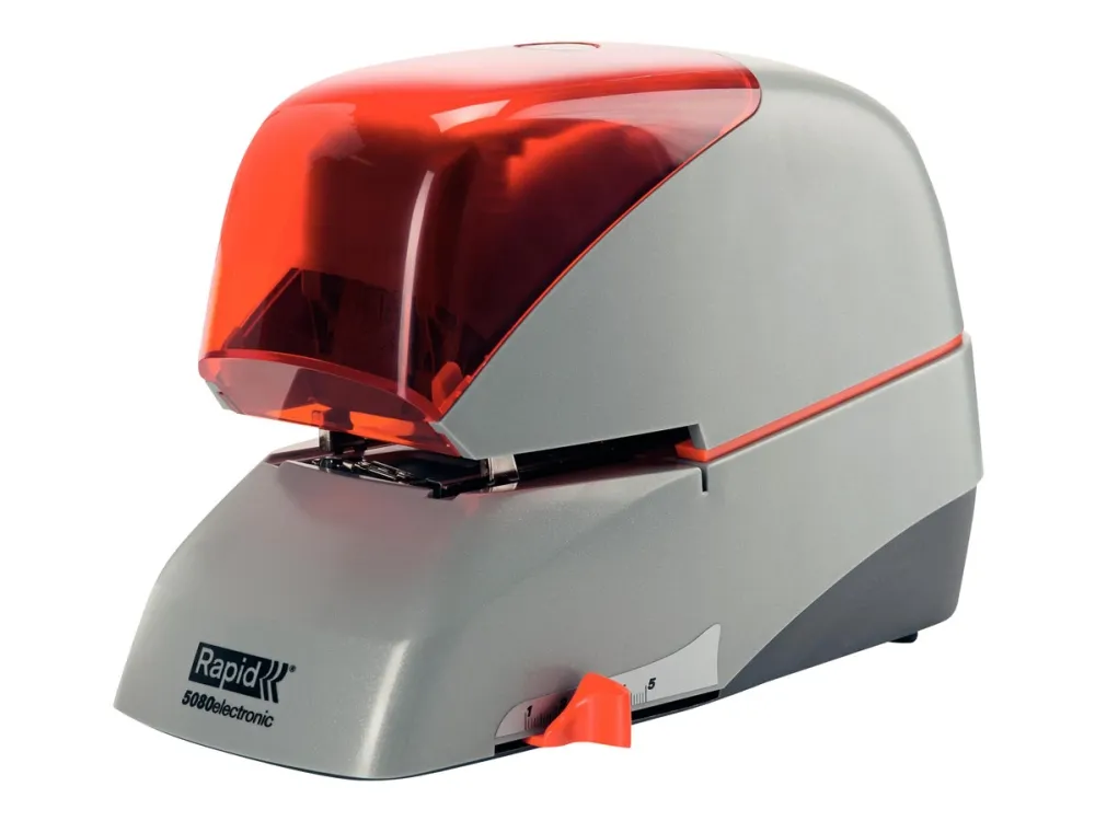 Hæftemaskine Rapid Supreme R5080e elektrisk til 80 ark sølv/orange