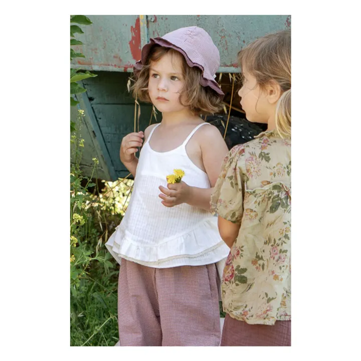 Lilinoa Top Florie Volants | Ecru